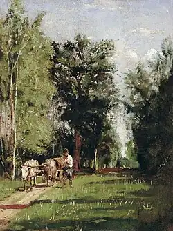 Landscape with a Peasant and His Telega, 1885