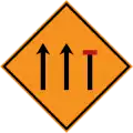 Right lane closed ahead