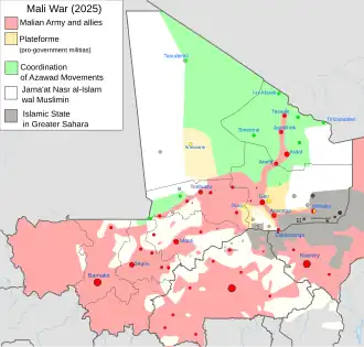 Map of Mali Civil War