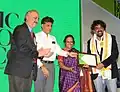 Santosh Sivan receiving the award