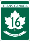 Provincial Trunk Highway 16 marker