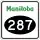 Provincial Road 287 marker