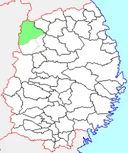 Location of Ashiro in Iwate Prefecture