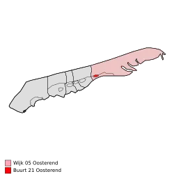 Location of Oosterend on Terschelling
