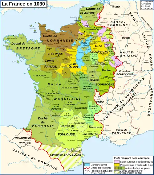 The County of Provence within the Kingdom of Arles in the year 1030