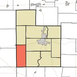 Location of Orange Township in Fayette County