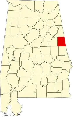 State map highlighting Randolph County