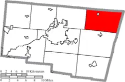 Location of Pleasant Township in Clark County