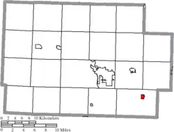 Location of Plainfield in Coshocton County