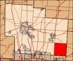 Location of Harlem Township in Delaware County