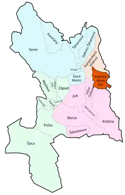 Location within Košice
