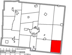 Location of Zane Township in Logan County
