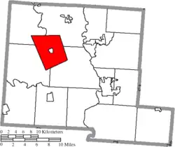Location of Muhlenberg Township in Pickaway County