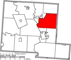 Location of Walnut Township in Pickaway County
