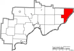 Location of Grandview Township in Washington County