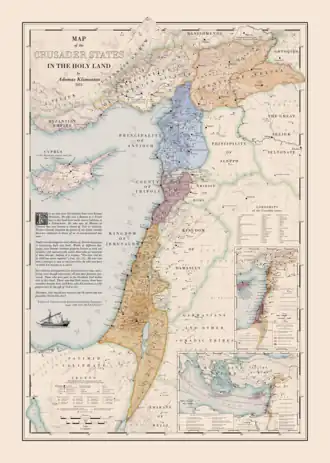 map of the Crusader States
