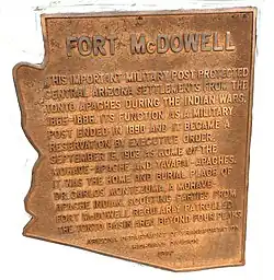Location where Fort McDowell once stood