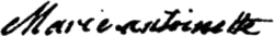 Marie Antoinette's signature