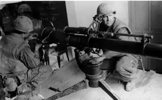 U.S. Marines manning an M40 during the Battle of Huế in the Vietnam War.