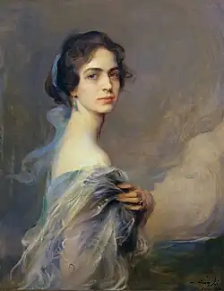 Portrait of his daughter, Yvonne Patenôtre, by Philip de László, 1922[31]