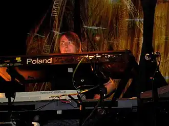 Rebelski performing with Doves in 2009