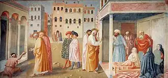 VI=Healing of the Cripple and Raising of Tabitha, Masolino