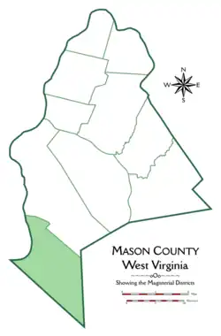 Location of Hannan District in Mason County
