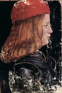 Giovanni Ambrogio de Predis, portrait of Ercole Massimiliano Sforza as a child, ca. 1496–1499.