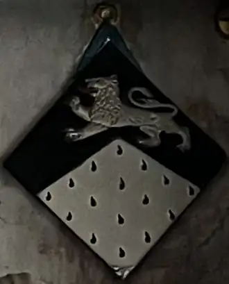 Arms of Mary Mathew, the first woman to be granted her own coat of arms in 1558.[9][10][20][21][13][14]