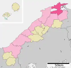 Location of Matsue