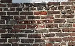 Matthew Jones House inscription