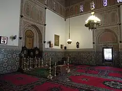 The mausoleum chamber of Sidi Bel Abbes