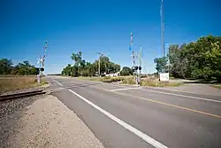Railroad crossing at Swift Avenue