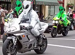 A scene from the costume parade at the 2005 festival