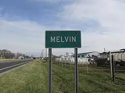 Melvin community sign