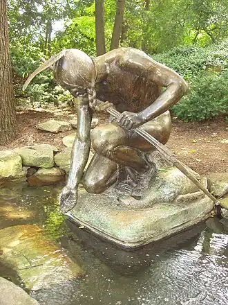 Menotomy Indian Hunter (1911) at Arlington Center Historic District in Arlington, Massachusetts