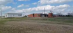 Post office and abandoned school building in Meridian, Oklahoma