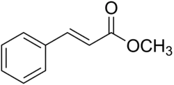 Skeletal formula of methyl cinnamate