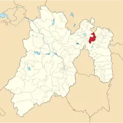 Location of the municipality in Mexico State
