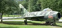 MiG-17 in front of the museum