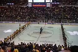 Michigan Tech and Michigan before the 2015 championship game