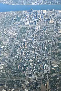 Midtown Detroit, encircled by freeways