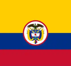 War flag of Colombia