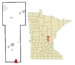 Location within Mille Lacs County in the state of Minnesota