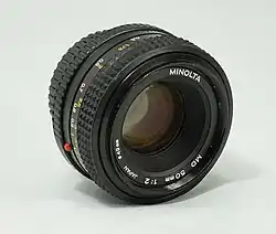 MD (II): 50mm f/2, note there is no "ROKKOR" engraving