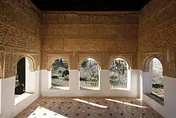 Interior of the mirador (lookout) of the courtyard at its western side