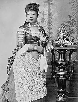 Hawaiian woman in Victorian dress