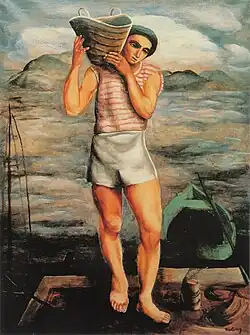 Moïse Kisling, c.1920, Le pêcheur (The Fisherman), oil on canvas, 82 x 61.7&nbsp;cm, private collection