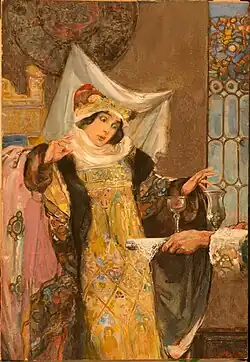 Stein painting for cover of The Cavalier magazine June 7, 1913