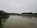 Mogra River from the bridge at Madan Upazila.